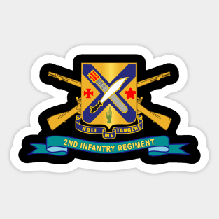 2nd Infantry Regiment w Br - Ribbon X 300 Sticker